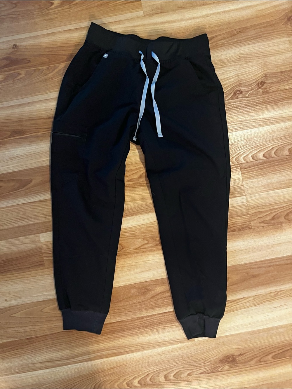 Figs Women’s Black Joggers with Grey Drawstring